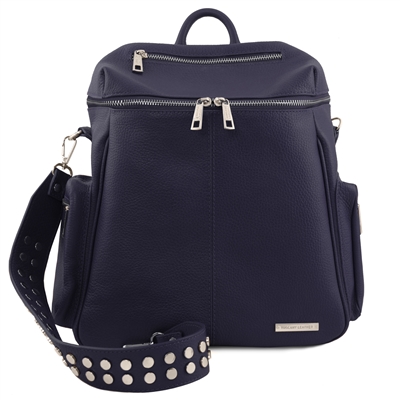 TL141747 Leather Backpack for Women - Dark Blue | Free Shipping in ...