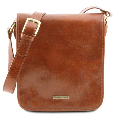 Men&#39;s Small Honey Leather Messenger Bag | Man Bags | Australia | Free Shipping